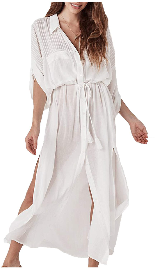 Wander Agio Womens Bikini Cover Ups Beach Casual Dress Coverup Swimsuits Long Cardigan Bohemia Apparel & Accessories > Clothing > Swimwear Kylie Max   