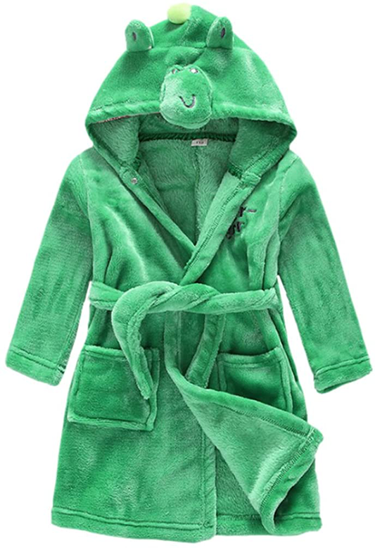 JZLPIN Unisex Baby Boys Girls Flannel Bathrobe Children'S Hooded Pajamas Dressing Gown Apparel & Accessories > Clothing > Sleepwear & Loungewear > Robes Kylie Max   
