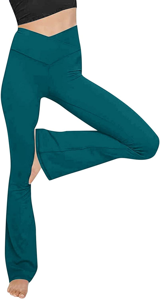 Burband Womens Bootcut Yoga Pants Tummy Control Non See through High Waisted Lounge Pants Bootleg Work Pants Dress Pants Apparel & Accessories > Clothing > Underwear & Socks > Shapewear Burband   