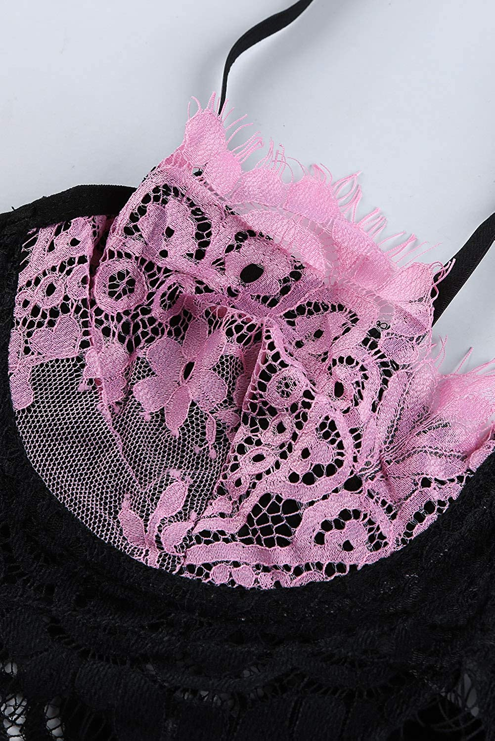 Women Harness Lace Lingerie Set Skirt 3 Pieces Bralettes and Garter Belt Apparel & Accessories > Clothing > Underwear & Socks > Lingerie QUEENIE VISCONTI   