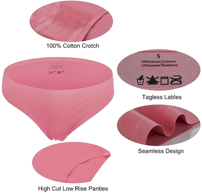 FINETOO 12 Pack Women’S Seamless Hipster Underwear No Show Panties Invisibles Briefs Soft Stretch Bikini Underwears XS-XL Apparel & Accessories > Clothing > Underwear & Socks > Underwear KYLIE MAX   