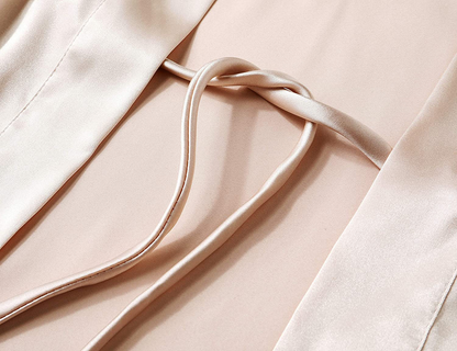 PRODESIGN Satin Kimono Robe Long Silky Kimono Bathrobe Sleepwear Wedding Bridesmaid Robe Apparel & Accessories > Clothing > Sleepwear & Loungewear > Robes KYLIE MAX   