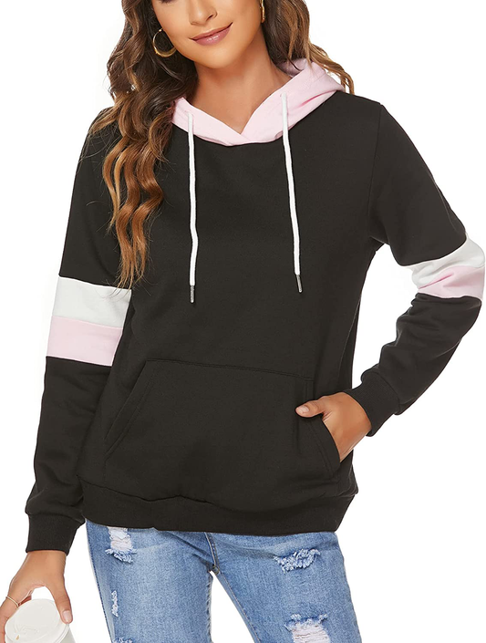 FINWANLO Hoodies for Women Casual Long Sleeve Tops Fleece Pullover Hooded Sweatshirts Jacket with Pockets Apparel & Accessories > Clothing > Activewear Kylie Max   