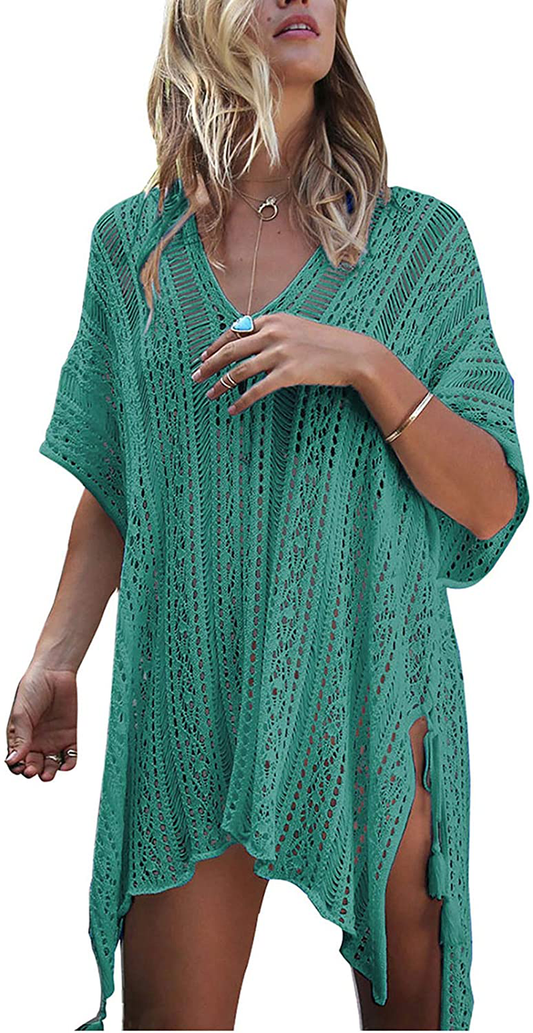 Shermie Swimsuit Cover Ups for Women V Neck Loose Beach Bikini Bathing Suit Cover Up Apparel & Accessories > Clothing > Swimwear Kylie Max   