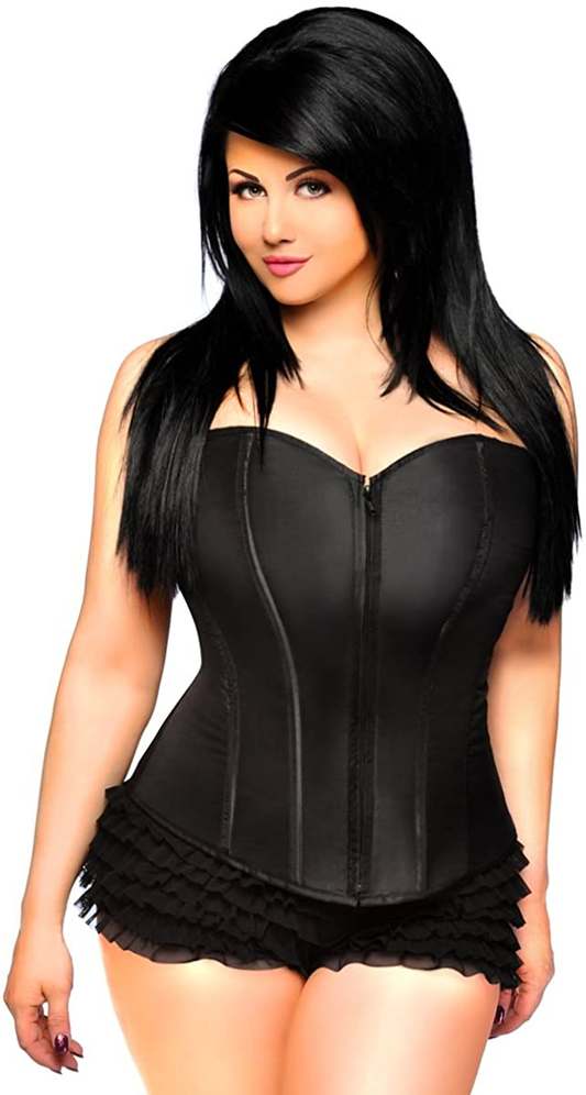 Daisy Corsets Women'S Lavish Front Zipper Corset Apparel & Accessories > Clothing > Underwear & Socks > Lingerie Daisy corsets Black X-Large 