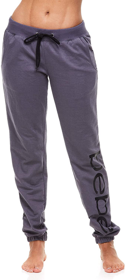 Bebe Womens Sweatpants French Terry Jogger Lounge Sleep Pajamas Apparel & Accessories > Clothing > Activewear Kylie Max   