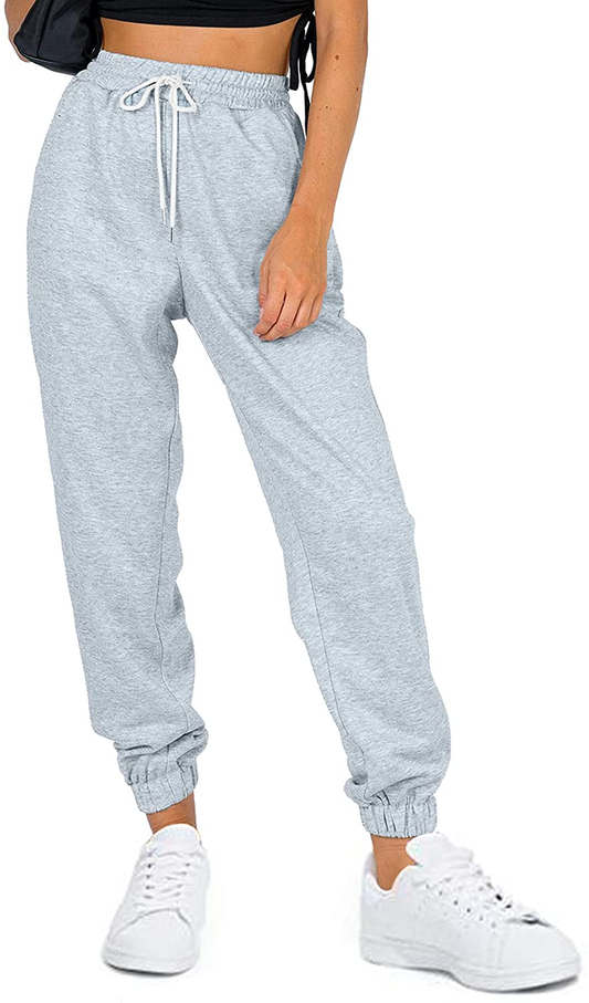 AUTOMET Women'S Cinch Bottom Sweatpants High Waisted Athletic Joggers Lounge Pants with Pockets Apparel & Accessories > Clothing > Activewear Kylie Max   