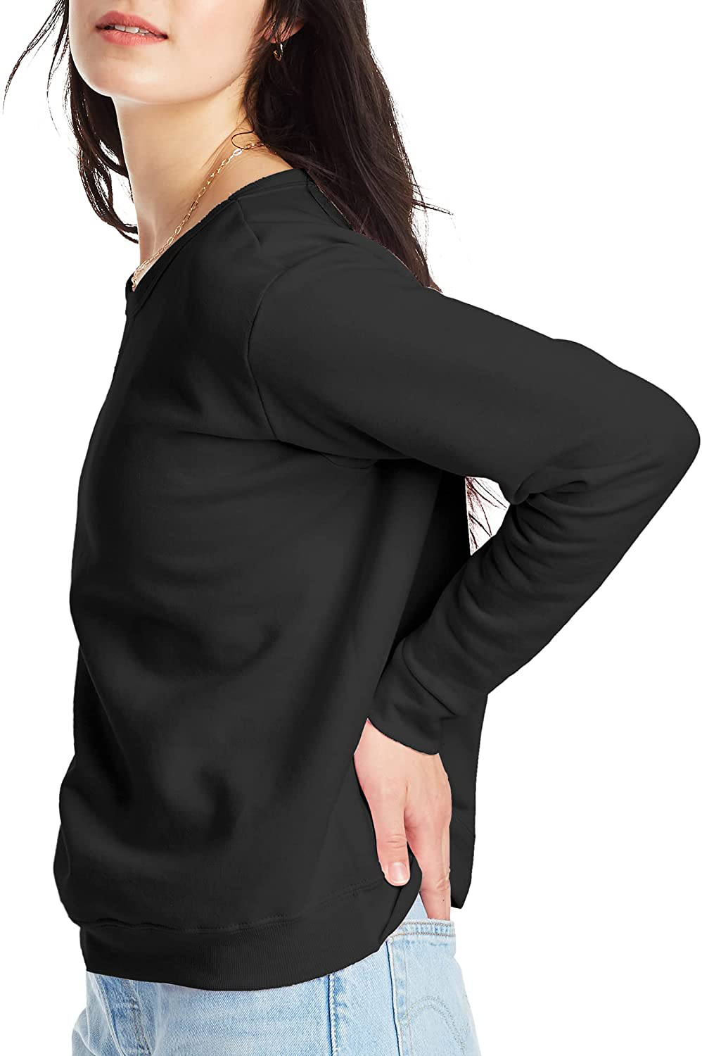 Hanes Women'S Ecosmart Crewneck Sweatshirt Apparel & Accessories > Clothing > Activewear Kylie Max   