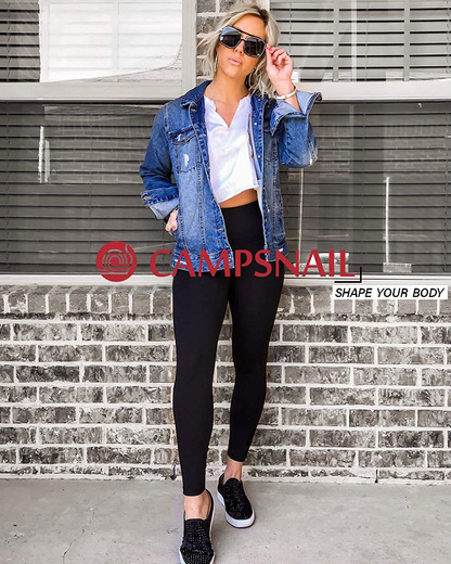 CAMPSNAIL 4 Pack High Waisted Leggings for Women- Soft Tummy Control Slimming Yoga Pants for Workout Running Reg & Plus Size Apparel & Accessories > Clothing > Activewear CAMPSNAIL   