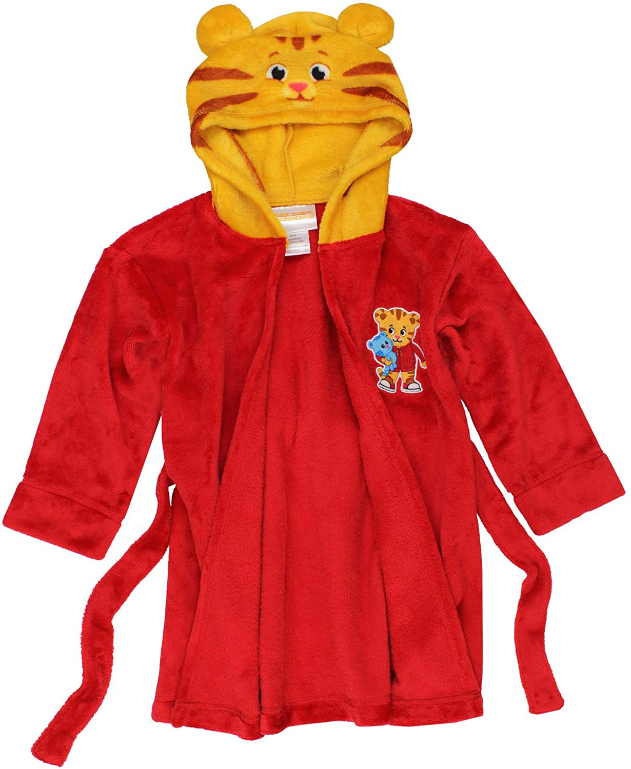 Daniel Tiger Toddler Boys Girls Hooded Plush Fleece Bathrobe Robe with Ears Apparel & Accessories > Clothing > Sleepwear & Loungewear > Robes Kylie Max   