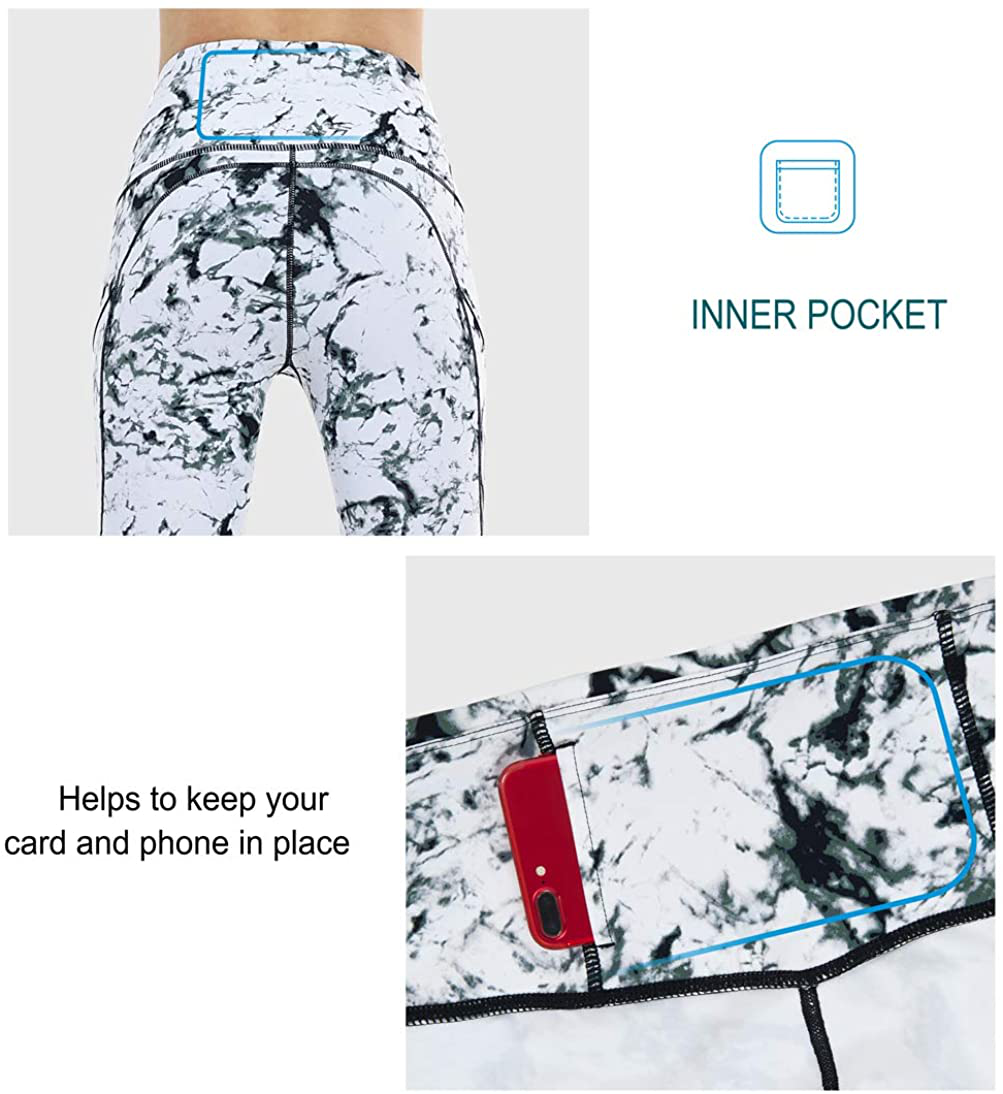 THE GYM PEOPLE Thick High Waist Yoga Pants with Pockets, Tummy Control Workout Running Yoga Leggings for Women Apparel & Accessories > Clothing > Activewear THE GYM PEOPLE   
