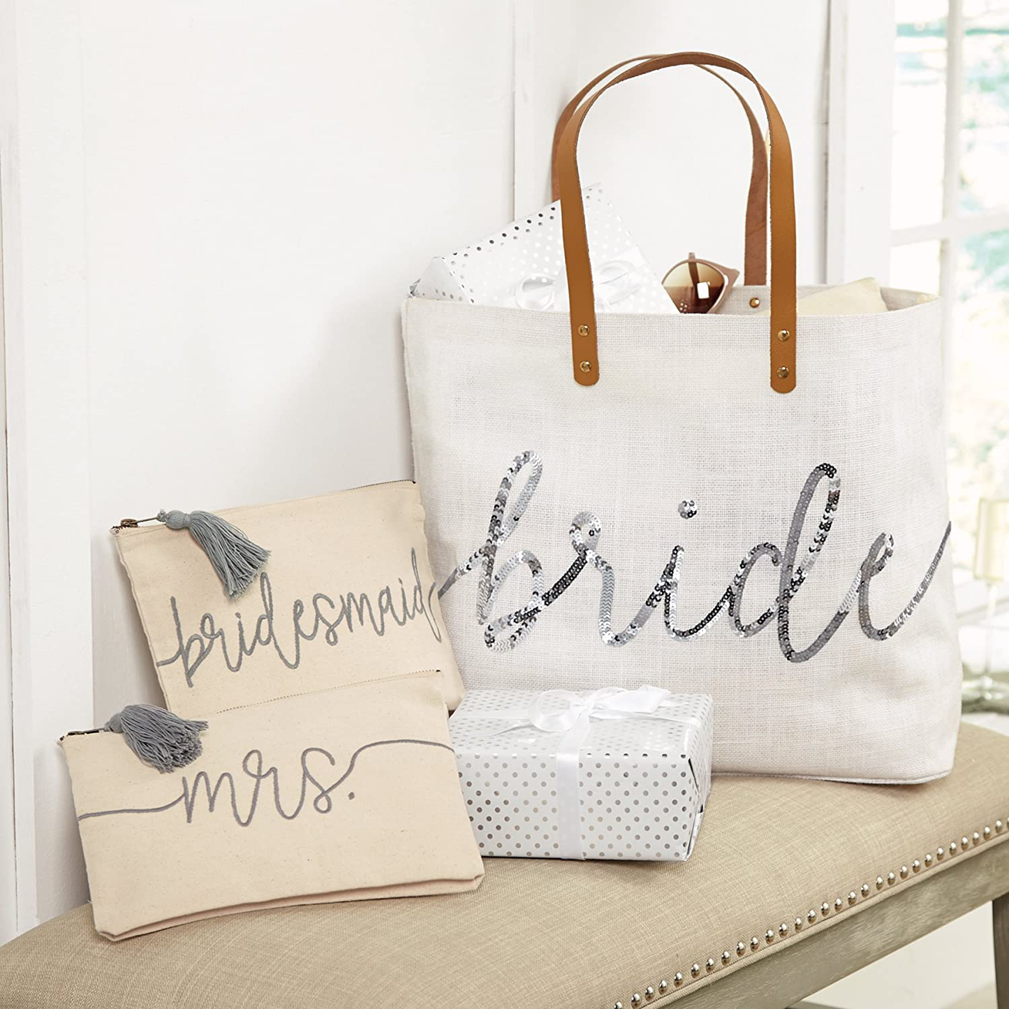 Mud Pie Sequin Bride Tote Bag Arts & Entertainment > Party & Celebration > Gift Giving Mud Pie   