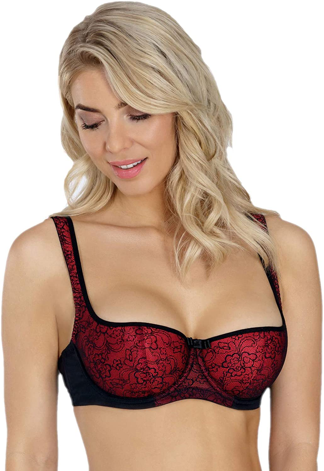 Rosme Womens Balconette Bra, Collection Grand Apparel & Accessories > Clothing > Underwear & Socks > Bras Rosme Red 44C 