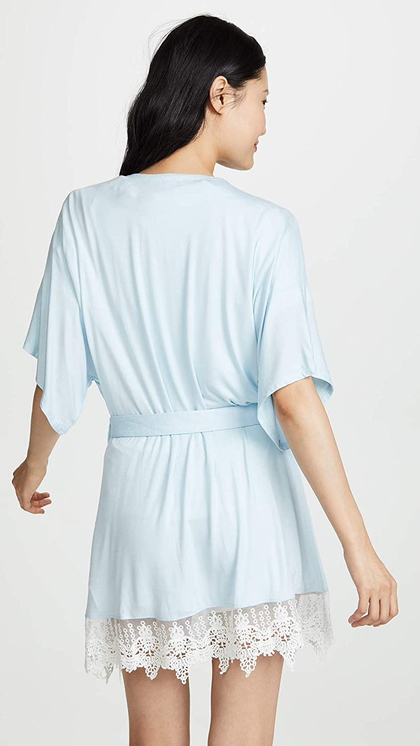 Splendid Womens Bridal Robe with Lace Pajama Coverup Pj Apparel & Accessories > Clothing > Sleepwear & Loungewear > Robes Splendid   