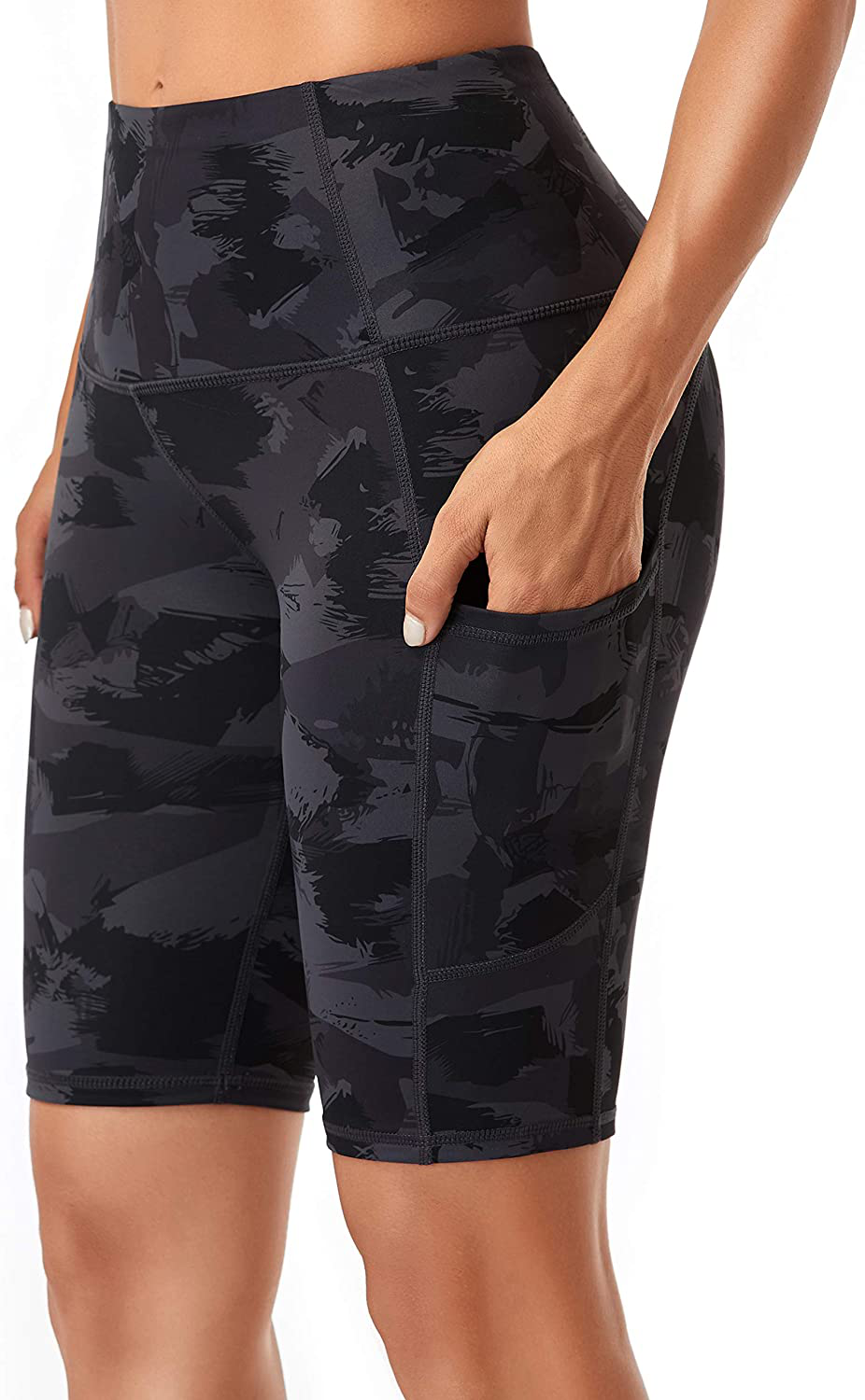 Oalka Women'S Short Yoga Side Pockets High Waist Workout Running Shorts Apparel & Accessories > Clothing > Shorts Kylie Max   