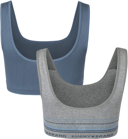 Lucky Brand Women’S Bra – 2 Pack Seamless Comfort Crop Cami Lounge Bralette (S-XL) Apparel & Accessories > Clothing > Underwear & Socks > Bras Kylie Max   