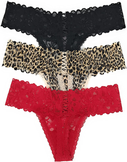 Victoria's Secret The Lacie Thong Panty Set of 3 Apparel & Accessories > Clothing > Underwear & Socks > Underwear Victoria's Secret   