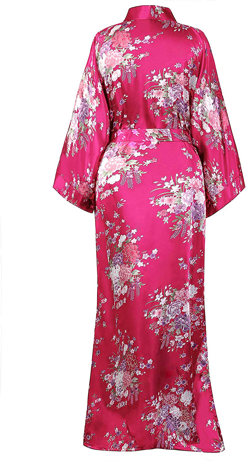 BABEYOND Long Print Kimono Robe Blouse Kimono Cover up Loose Cardigan Top Outwear Apparel & Accessories > Clothing > Sleepwear & Loungewear > Robes KYLIE MAX   