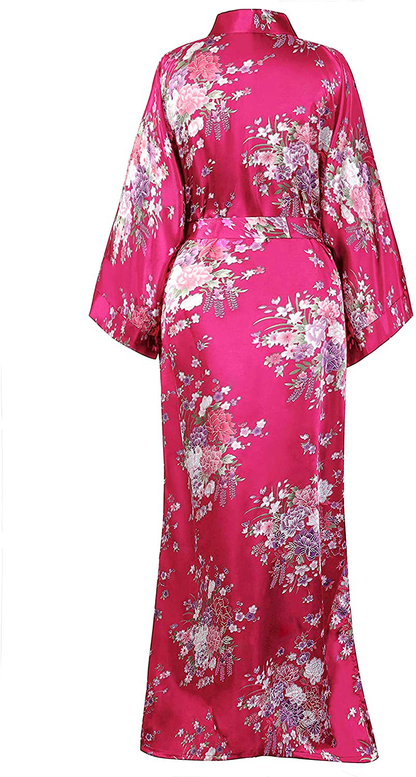 BABEYOND Long Print Kimono Robe Blouse Kimono Cover up Loose Cardigan Top Outwear Apparel & Accessories > Clothing > Sleepwear & Loungewear > Robes KYLIE MAX   