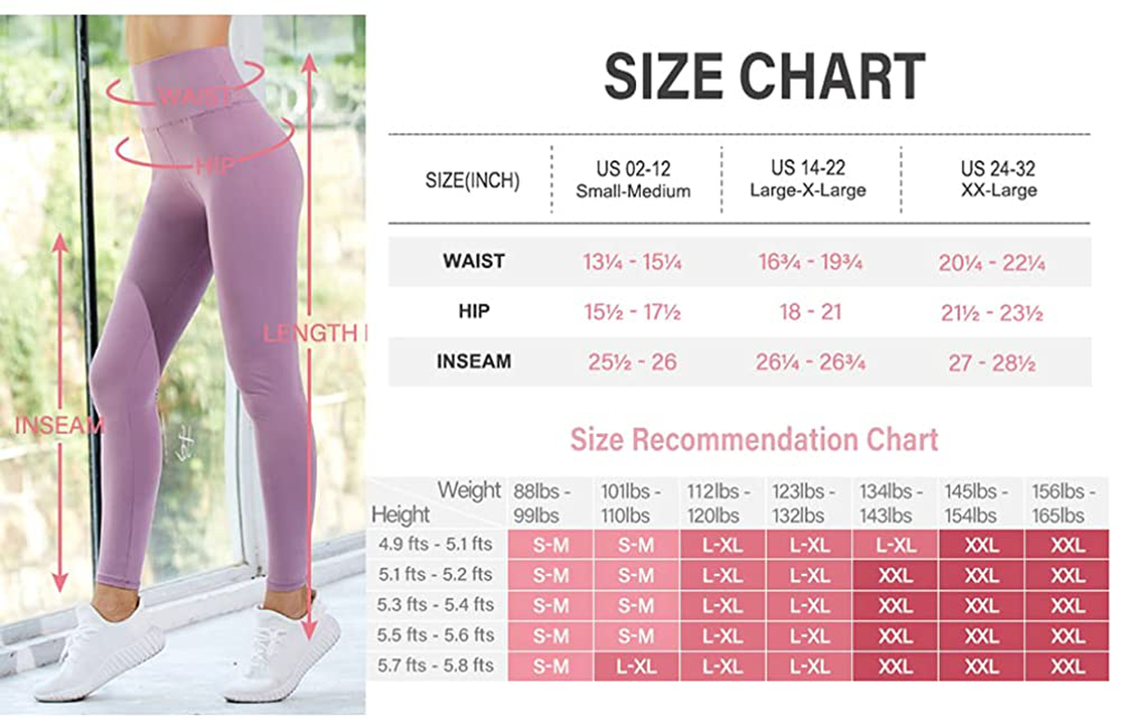 CAMPSNAIL 4 Pack High Waisted Leggings for Women- Soft Tummy Control Slimming Yoga Pants for Workout Running Reg & Plus Size Apparel & Accessories > Clothing > Activewear CAMPSNAIL   