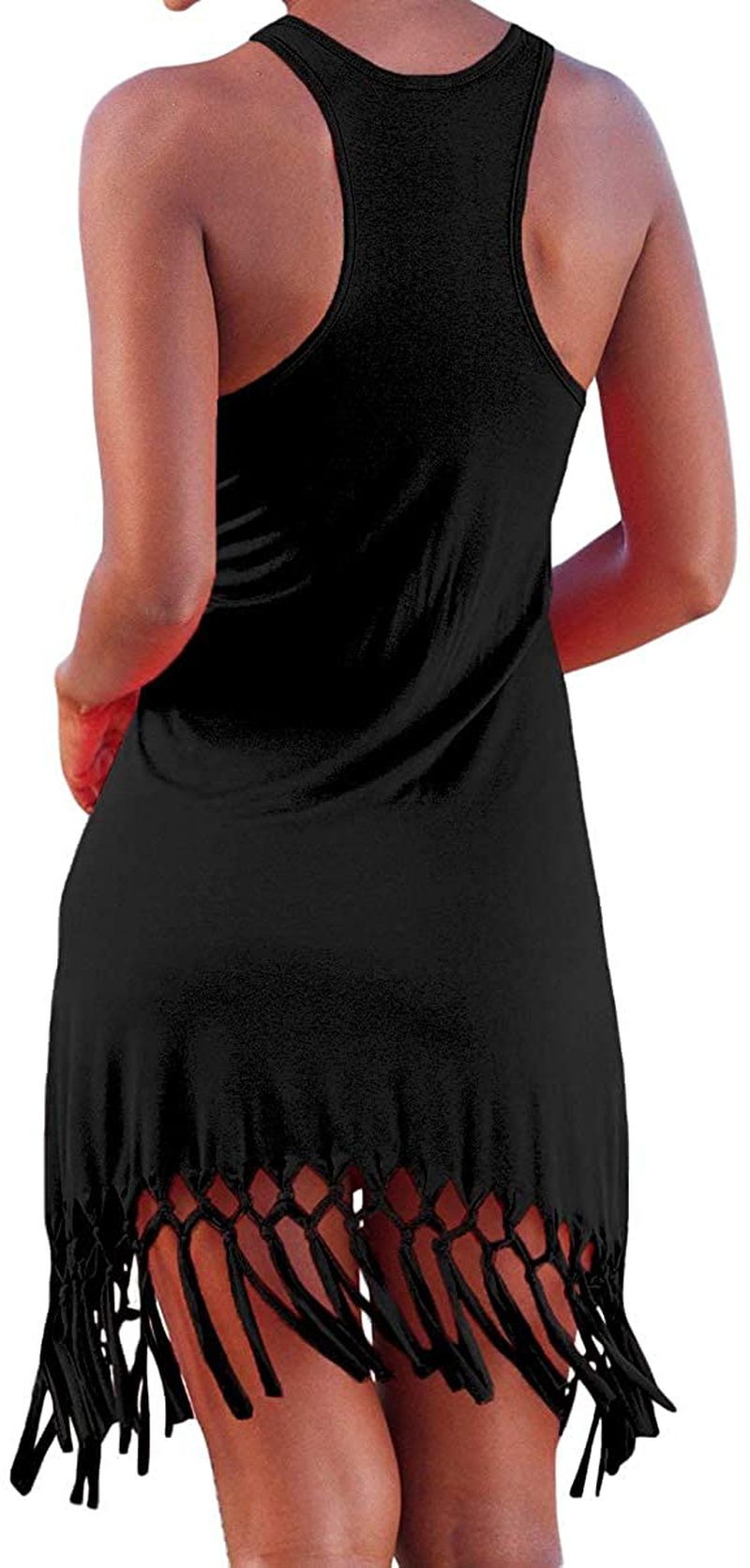 Pinziko Women'S Summer Beach Dress Bikini Cover up Casual Vacation Short Dresses Apparel & Accessories > Clothing > Swimwear Kylie Max   