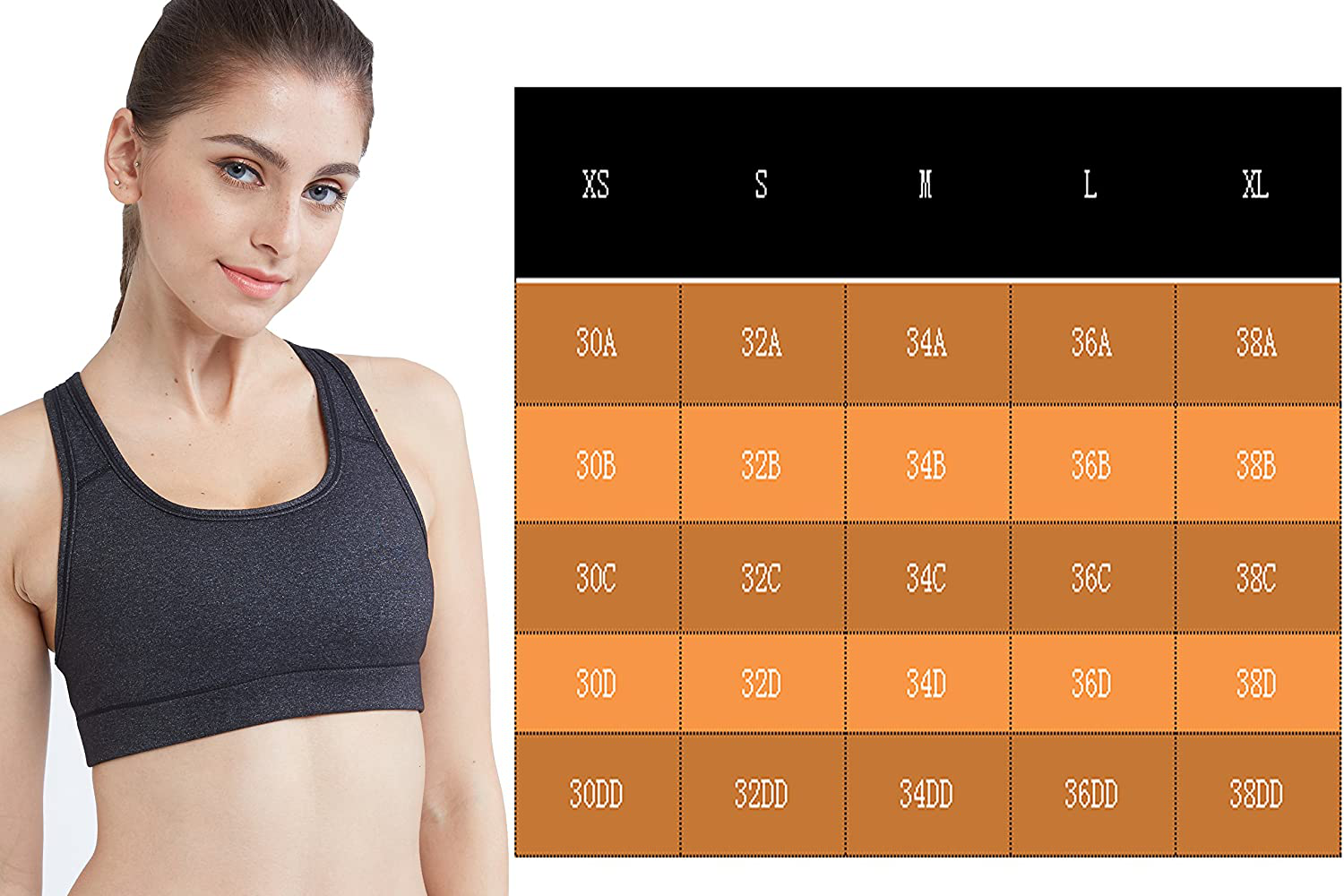 Oalka Women'S Racerback Sports Fitness Support Workout Running Bras Apparel & Accessories > Clothing > Underwear & Socks > Bras Kylie Max   