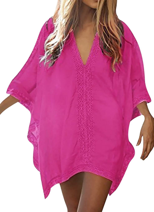 Loritta Womens Beach Bathing Suit Swim Bikini Swimsuit Oversized Cover up Dresses Apparel & Accessories > Clothing > Swimwear Kylie Max   