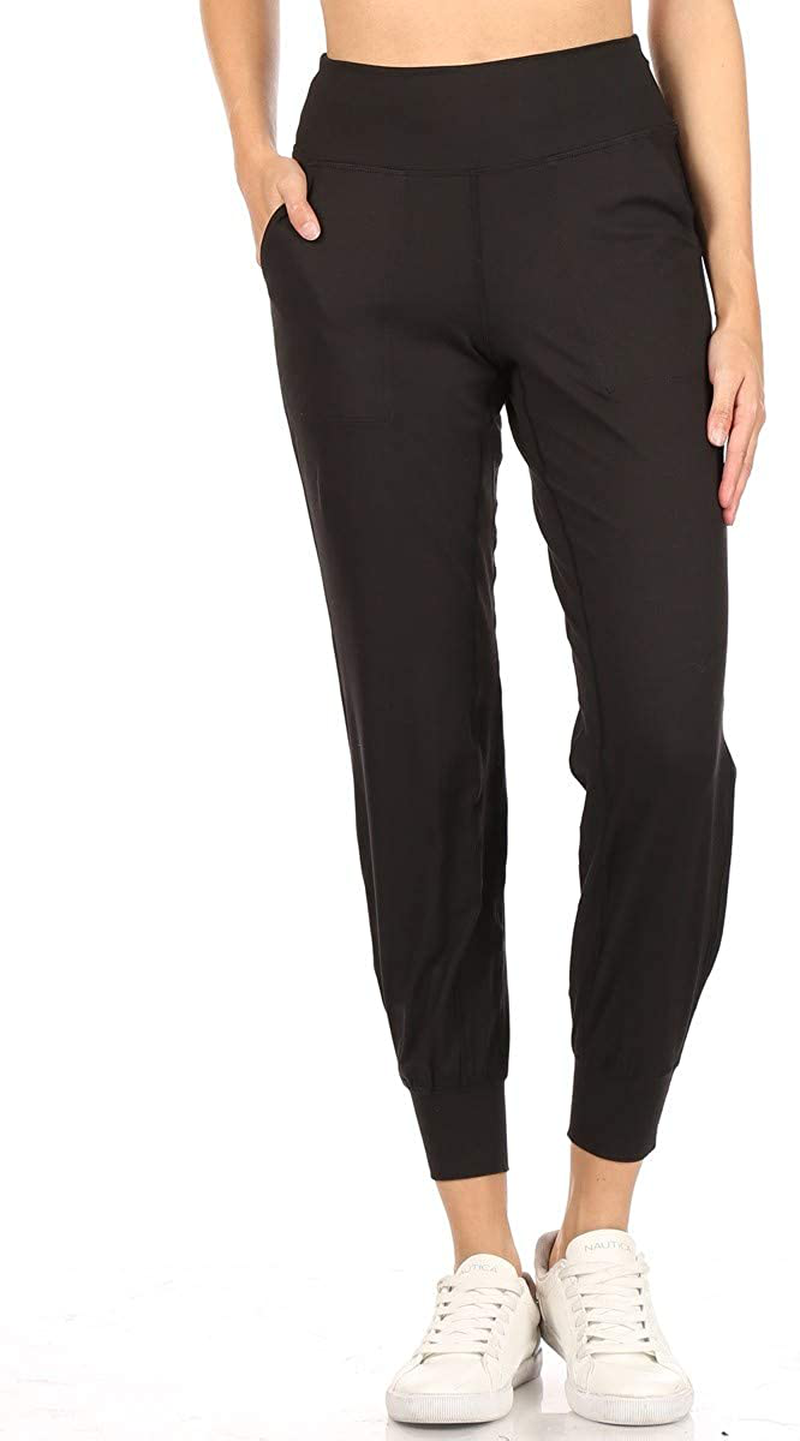 Leggings Depot Women'S Printed Solid Activewear Jogger Track Cuff Sweatpants Apparel & Accessories > Clothing > Activewear Kylie Max   