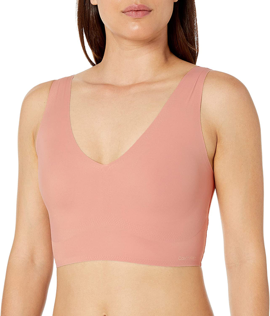 Calvin Klein Women'S Invisibles Comfort Seamless Lightly Lined V Neck Bralette Bra Apparel & Accessories > Clothing > Underwear & Socks > Bras Kylie Max   