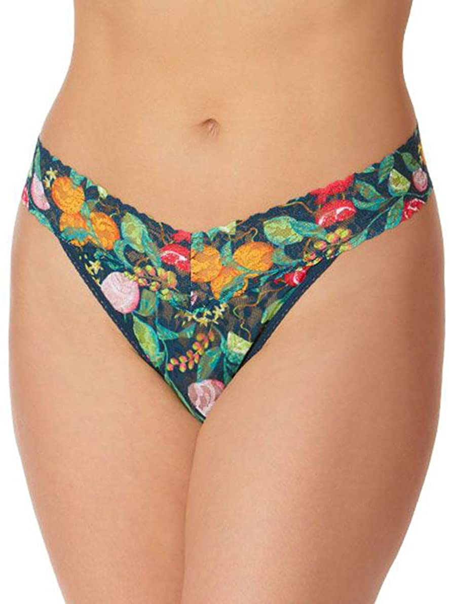 hanky panky, Signature Lace Original Rise Thong, One Size (4-14) Apparel & Accessories > Clothing > Underwear & Socks > Underwear hanky panky Tropical Delight One Size 