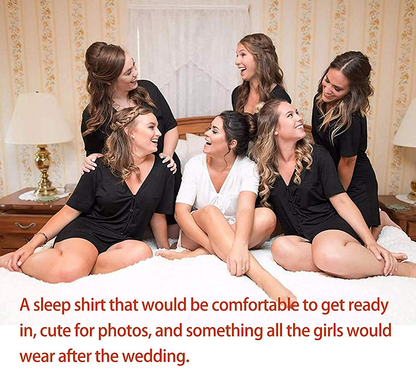 Avidlove Women'S Nightshirt Short Sleeve Button down Nightgown V-Neck Boyfriend Sleepshirt Pajama Dress Apparel & Accessories > Clothing > Sleepwear & Loungewear > Nightgowns Kylie Max   