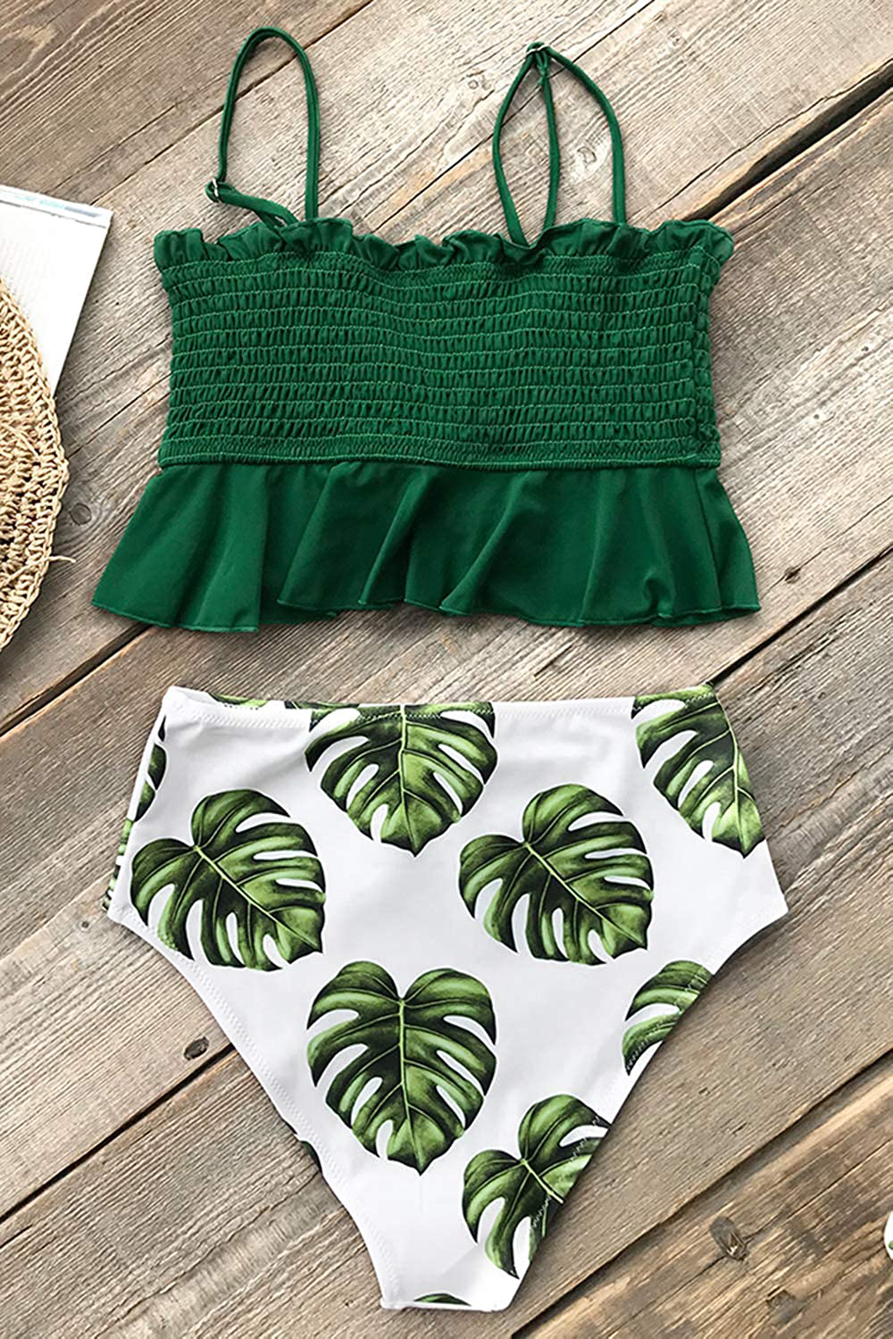 CUPSHE Women'S High Waist Bikini Swimsuit Ruffle Two Piece Bathing Suit  Kylie Max   