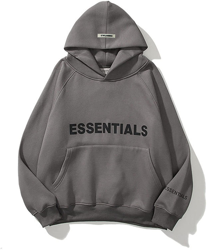 Unisex Essentials Hoodie Letter Print Loose Fit Hooded Sweatshirt Long Sleeve Casual Pullover Hoodie for Women Men Apparel & Accessories > Clothing > Activewear Kylie Max   