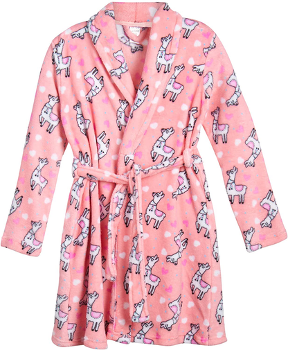Sleep & Co Girls’ Bathrobe Set – Fleece Robe with Slippers Pajama Set (Size: 5-16) Apparel & Accessories > Clothing > Sleepwear & Loungewear > Robes Kylie Max   