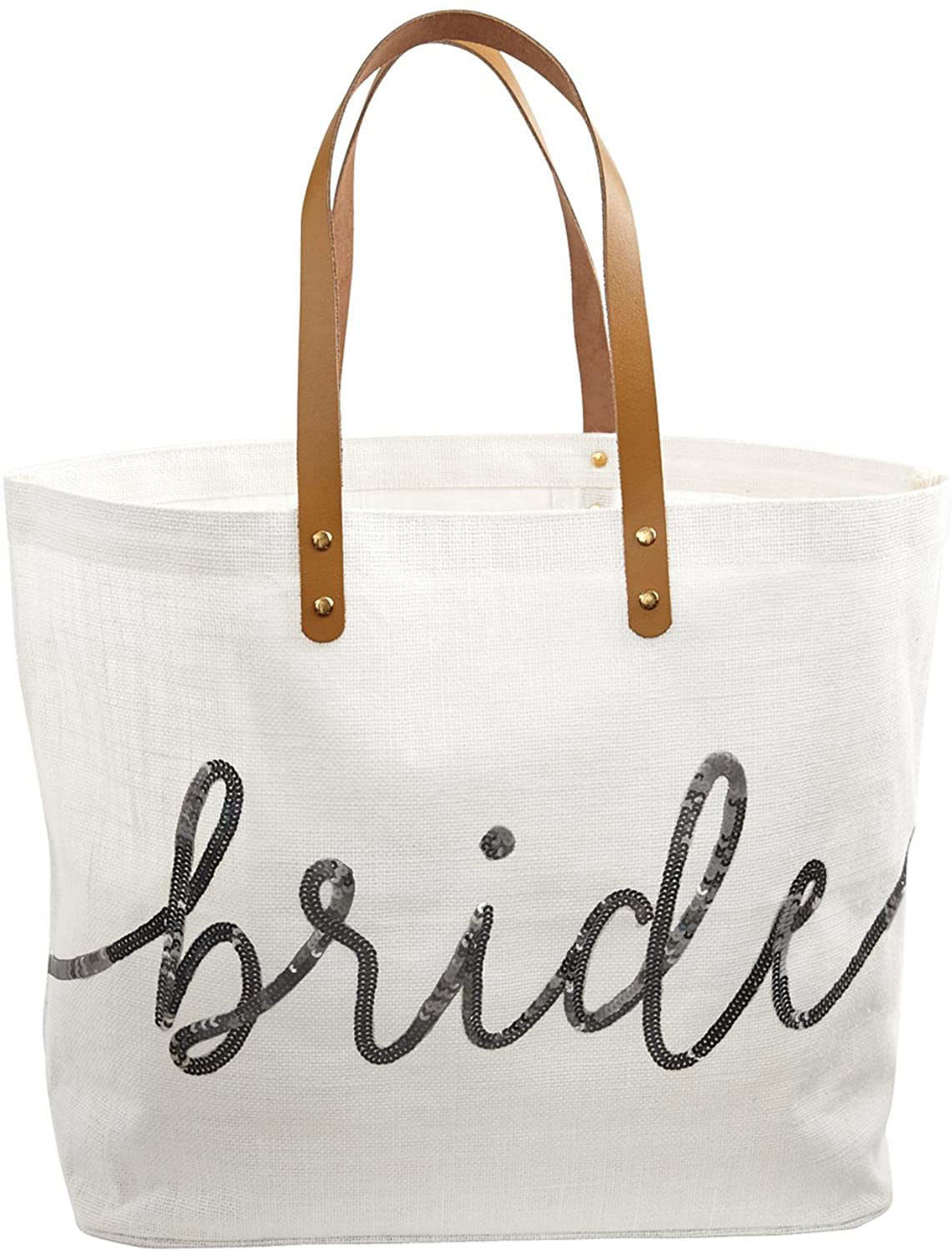 Mud Pie Sequin Bride Tote Bag Arts & Entertainment > Party & Celebration > Gift Giving Mud Pie Silver Sequin  