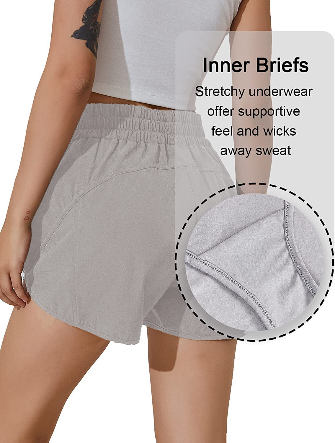 BMJL Women'S Running Shorts Elastic High Waisted Shorts Pocket Sporty Workout Shorts Quick Dry Athletic Shorts Pants Apparel & Accessories > Clothing > Shorts Kylie Max   