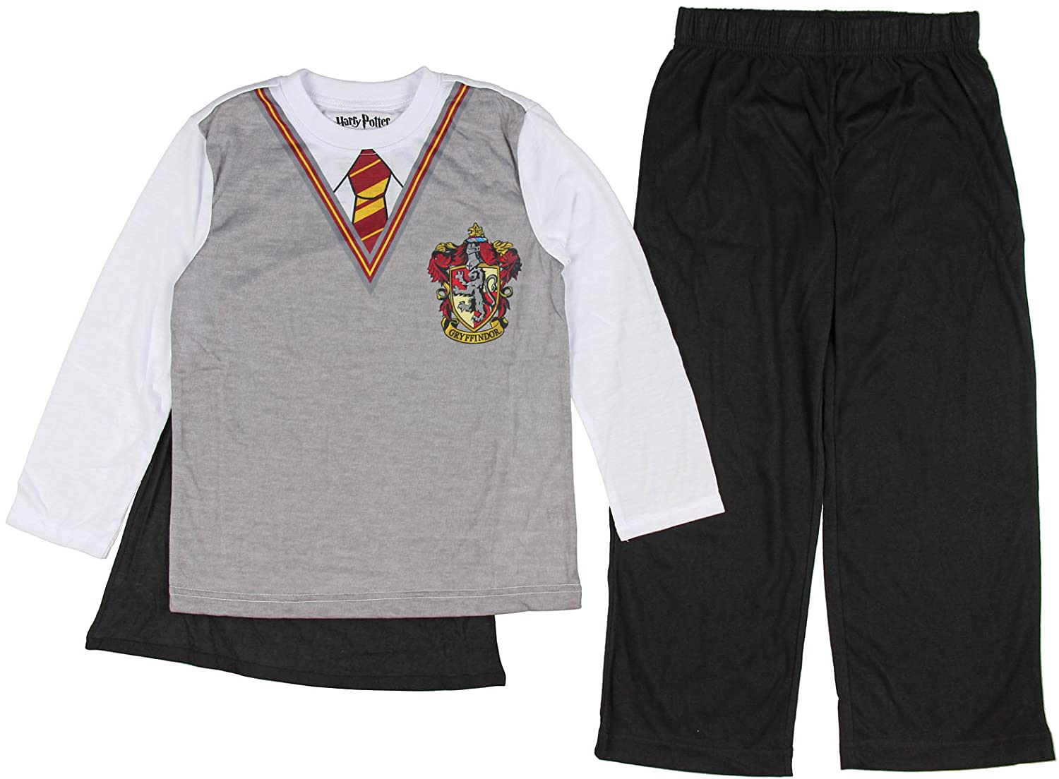 Harry Potter Boys' Big Ls Gryffindor Uniform with Cape 3 Piece Pj Set Apparel & Accessories > Clothing > Sleepwear & Loungewear > Pajamas Kylie Max   