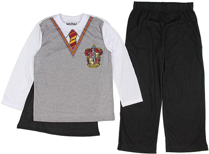 Harry Potter Boys' Big Ls Gryffindor Uniform with Cape 3 Piece Pj Set Apparel & Accessories > Clothing > Sleepwear & Loungewear > Pajamas Kylie Max   