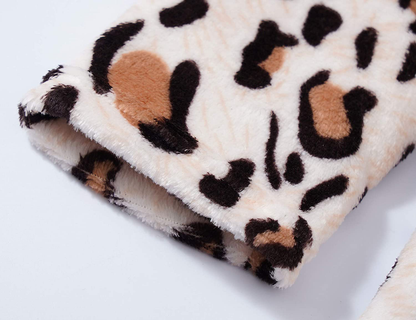 Leopard Cat Robe for Girls Fleece Toddler Kids Teen Hooded Bathrobe Size 4T - 18 Apparel & Accessories > Clothing > Sleepwear & Loungewear > Robes Kylie Max   