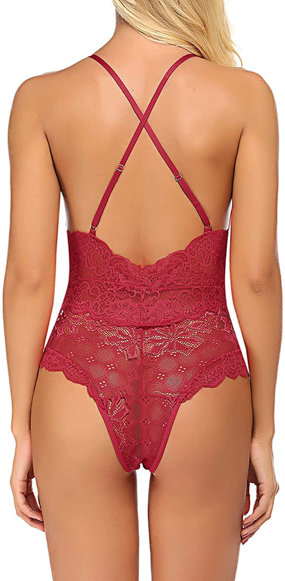 Avidlove Women Teddy Lingerie One Piece Babydoll Mini Bodysuit Apparel & Accessories > Clothing > Underwear & Socks > Lingerie Avidlove   