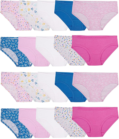 Fruit of the Loom Girls' Cotton Hipster Underwear Apparel & Accessories > Clothing > Underwear & Socks > Underwear Fruit of the Loom 20 Pack - Fashion Assorted 4 