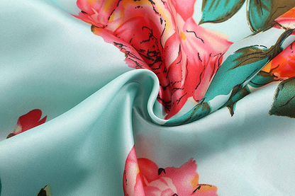 Peony Floral Silk Kimono Robe Bride Bridal Bridesmaid Robes Dressing Gown Housecoat Bathrobe for Women Apparel & Accessories > Clothing > Sleepwear & Loungewear > Robes QXQTER   