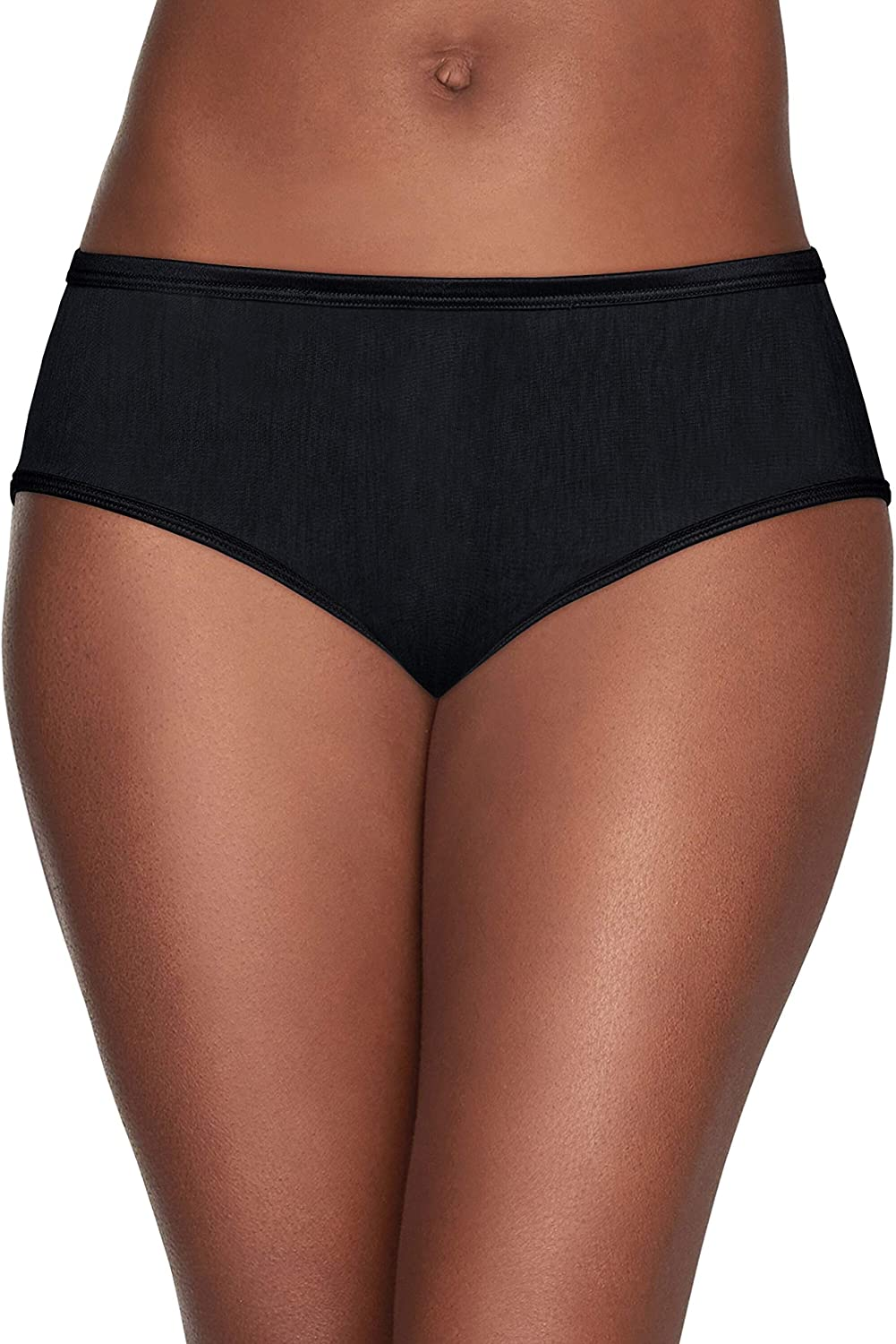 Vanity Fair Women'S Illumination Hipster Panty 18107 Apparel & Accessories > Clothing > Underwear & Socks > Underwear Vanity Fair Midnight Black 6 