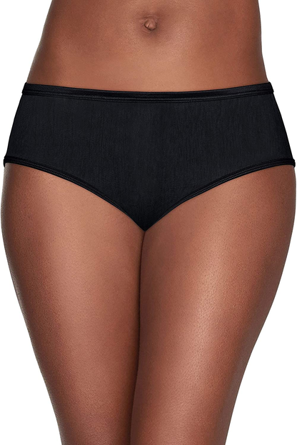 Vanity Fair Women'S Illumination Hipster Panty 18107 Apparel & Accessories > Clothing > Underwear & Socks > Underwear Vanity Fair Midnight Black 6 