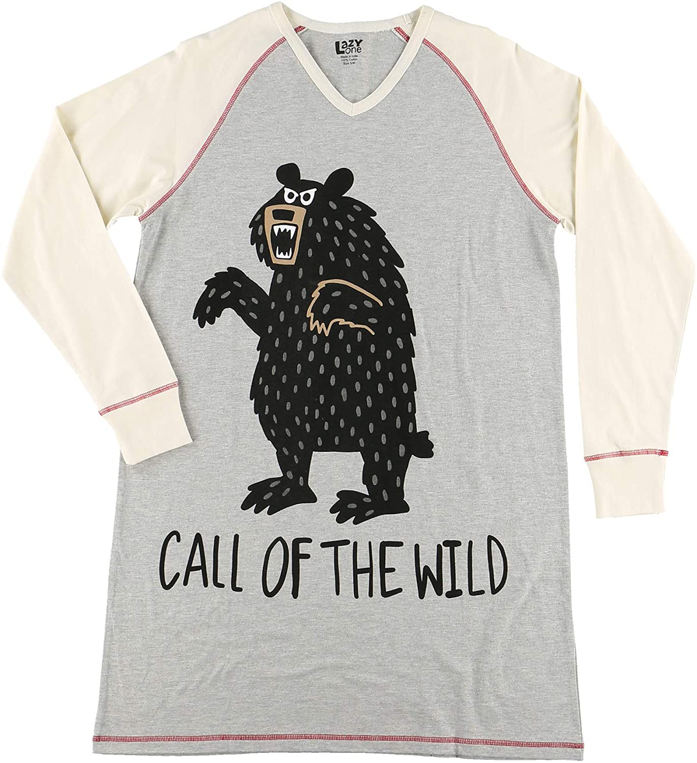 Lazy One V-Neck Nightshirts for Women, Animal Designs Apparel & Accessories > Clothing > Sleepwear & Loungewear > Nightgowns Kylie Max   