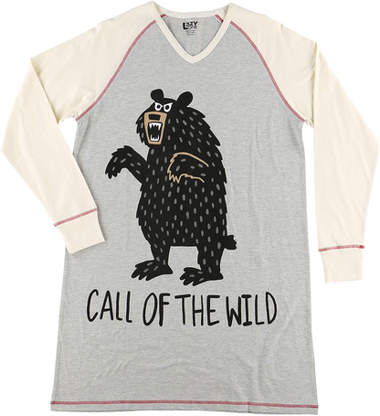Lazy One V-Neck Nightshirts for Women, Animal Designs Apparel & Accessories > Clothing > Sleepwear & Loungewear > Nightgowns Kylie Max   