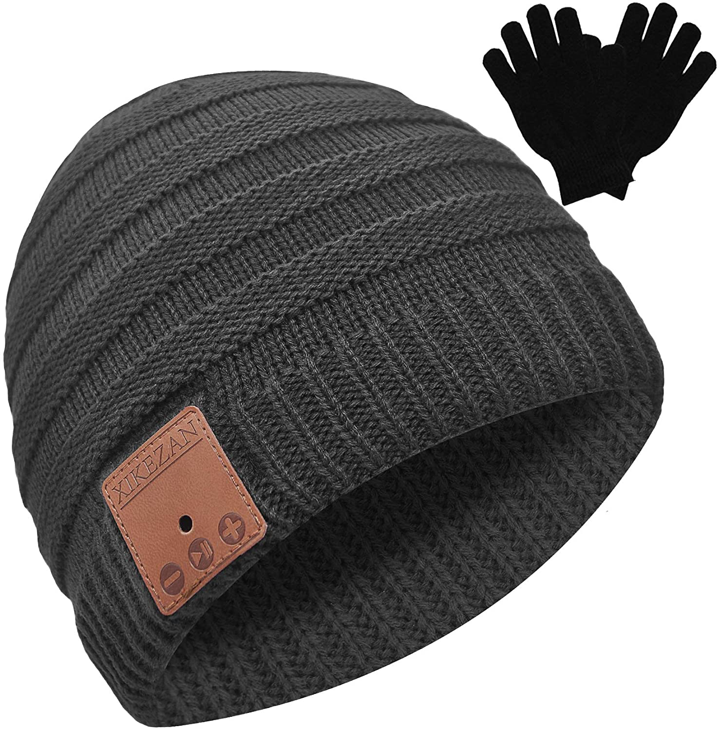 Bluetooth Beanie Novelty Headwear Christmas Stocking Stuffer Gifts for Men Women Arts & Entertainment > Party & Celebration > Gift Giving XIKEZAN Dark Gray  