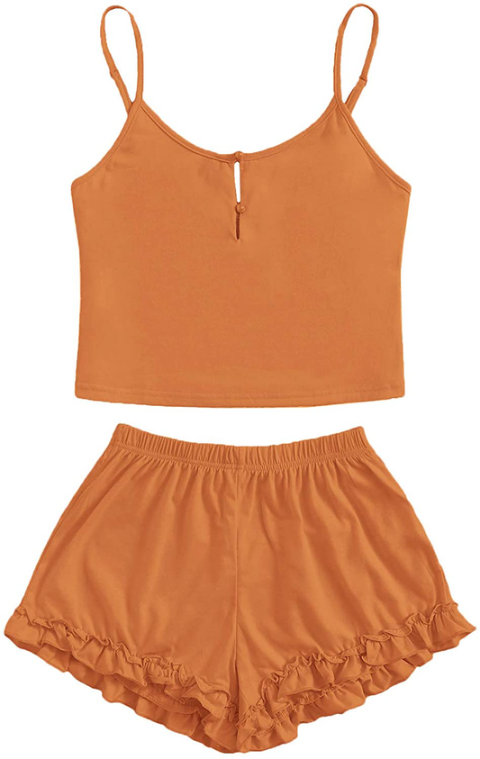 Shein Women'S Summer Floral Print Cami Top and Shorts Pajamas Set Apparel & Accessories > Clothing > Sleepwear & Loungewear Kylie Max   