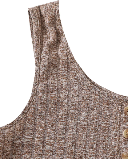 SOLY HUX Women'S Button Front Ribbed Knit Tank Top and Shorts Pajama Set Sleepwear Apparel & Accessories > Clothing > Sleepwear & Loungewear Kylie Max   