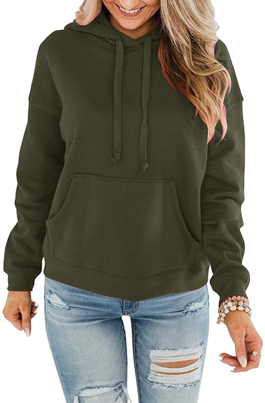 Bingerlily Women'S Casual Hoodies Long Sleeve Solid Lightweight Pullover Tops Loose Sweatshirt with Pocket Apparel & Accessories > Clothing > Activewear Kylie Max   